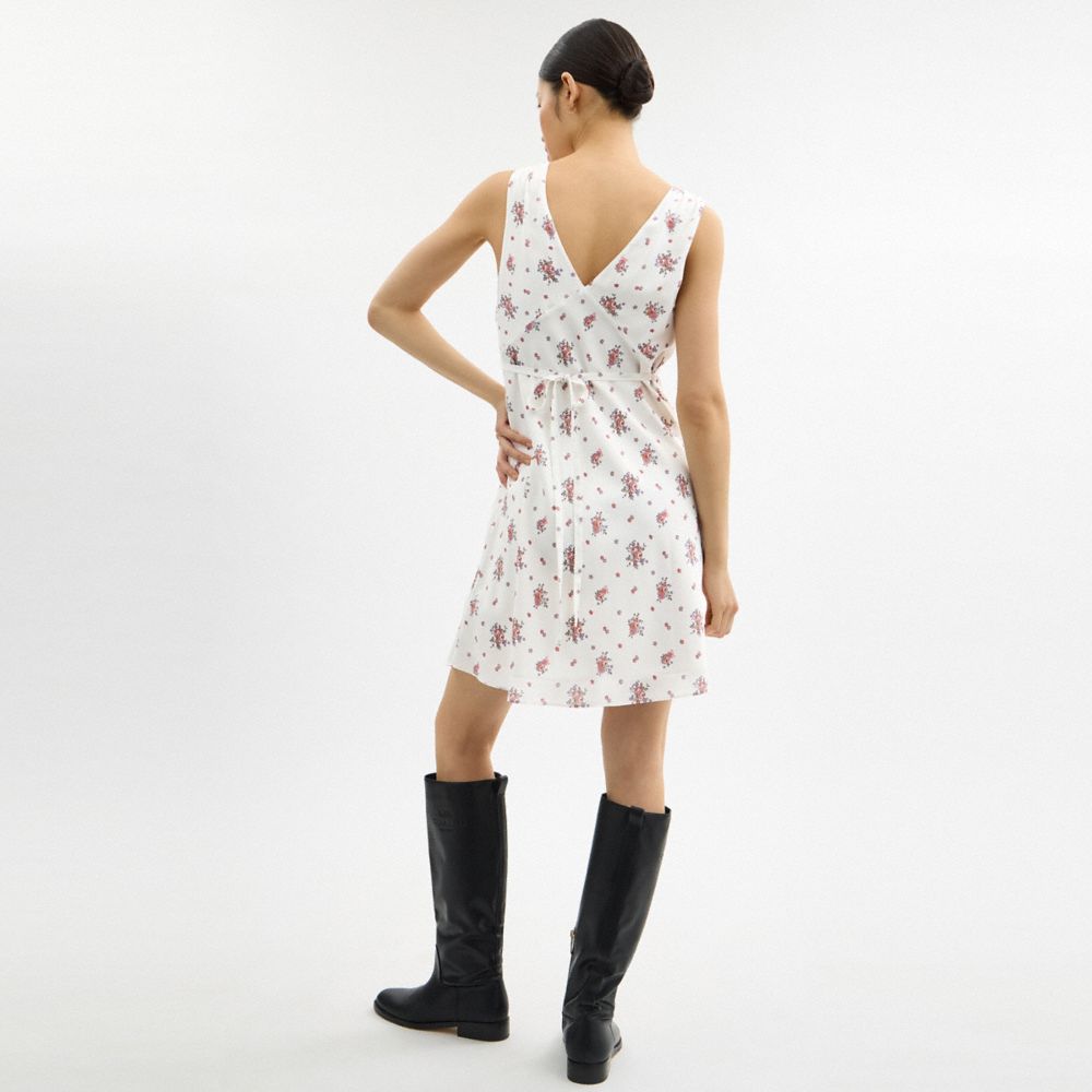 COACH®,Spring Blossom Print Silk Dress,,Scale View