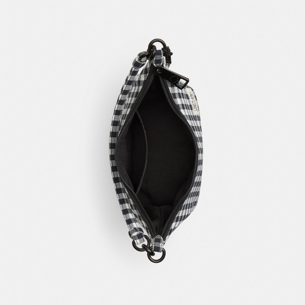 COACH®,Coachtopia Loop Shoulder Bag With Gingham Pattern,,Inside View,Top View