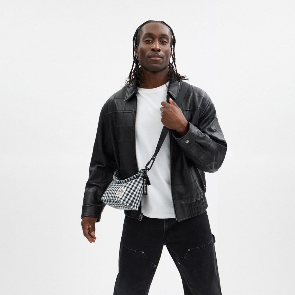 COACH®,Coachtopia Loop Shoulder Bag With Gingham Pattern,,Detail View
