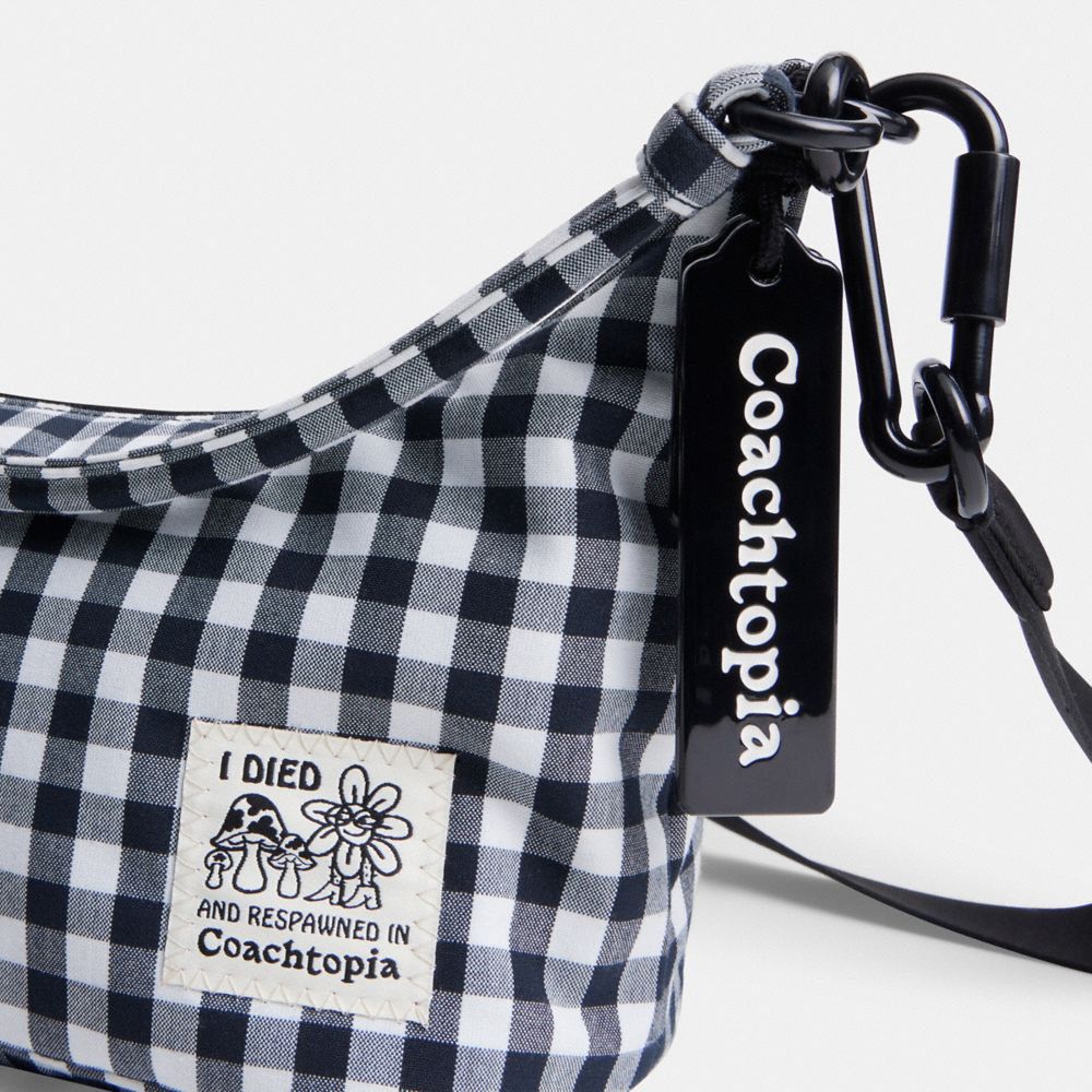 COACH®,Coachtopia Loop Shoulder Bag With Gingham Pattern,,Group View