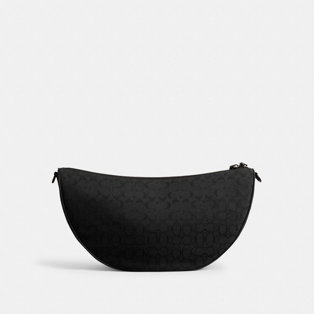 Coach Hall Soft Sling Bag 45 In Signature Jacquard In Black