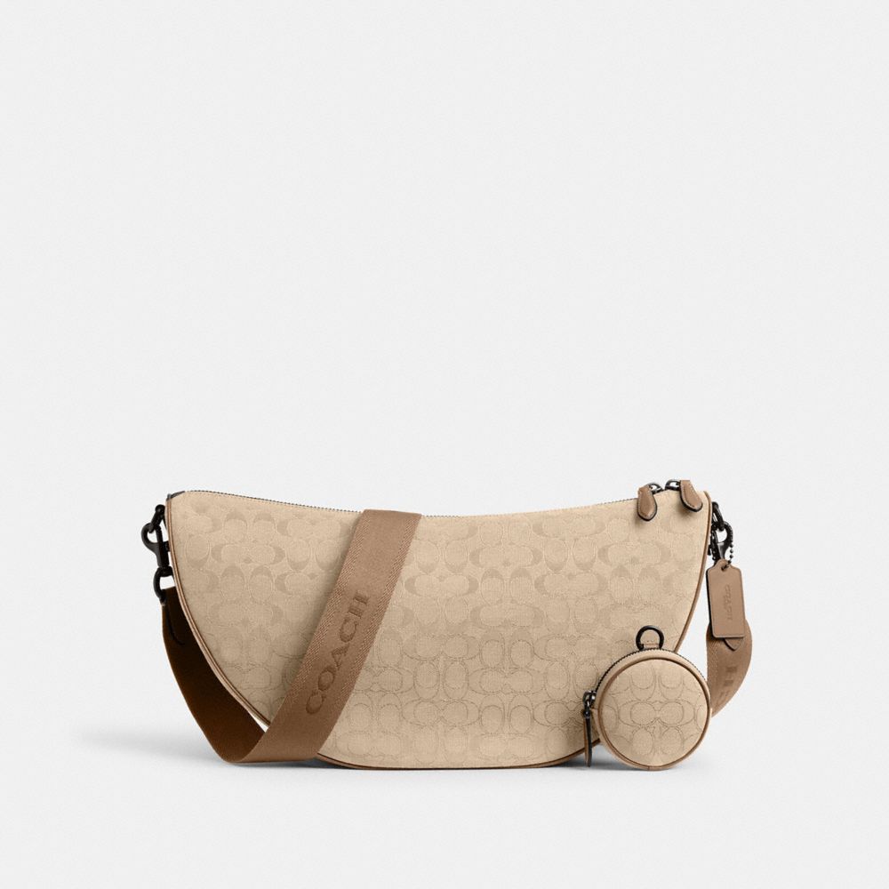 Coach Hall Soft Sling Bag 45 In Signature Jacquard