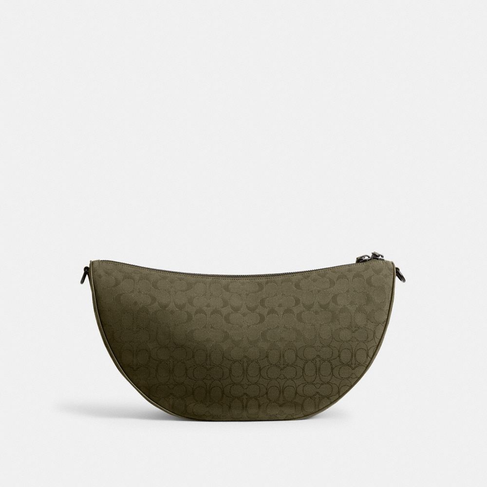 Coach Hall Soft Sling Bag 45 In Signature Jacquard In Olive Drab