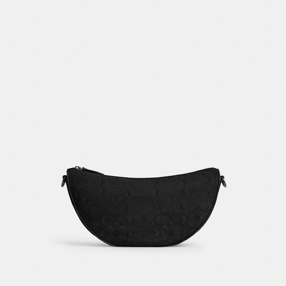 Coach Hall Soft Sling Bag In Signature Jacquard In Black