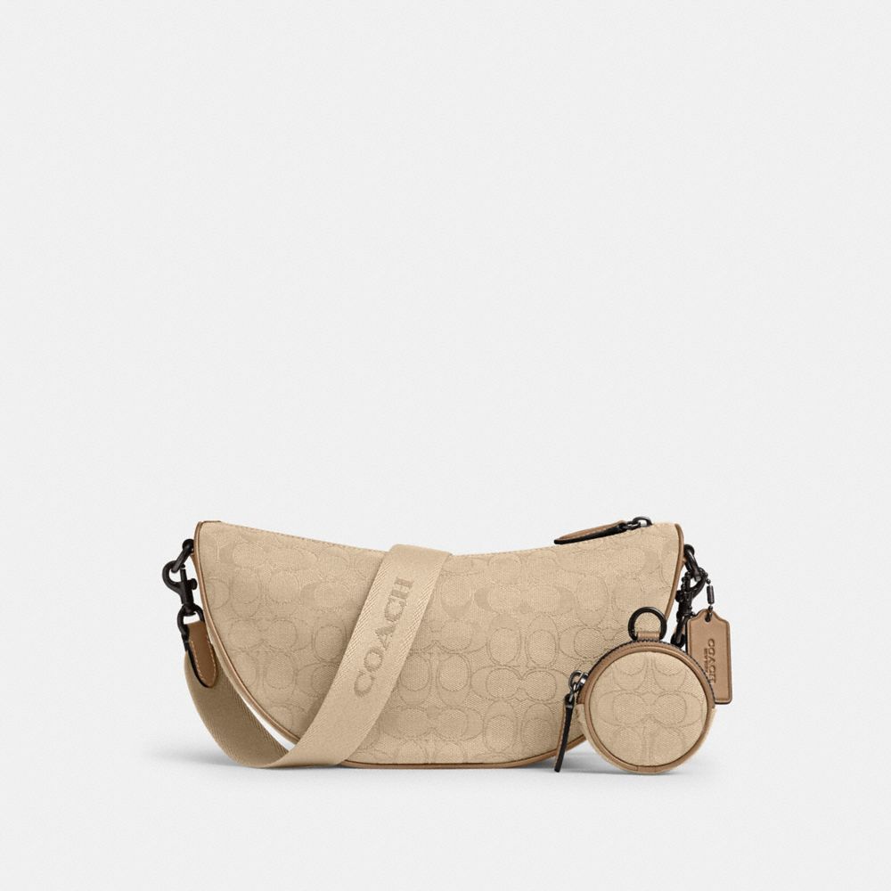 Coach Hall Soft Sling Bag In Signature Jacquard