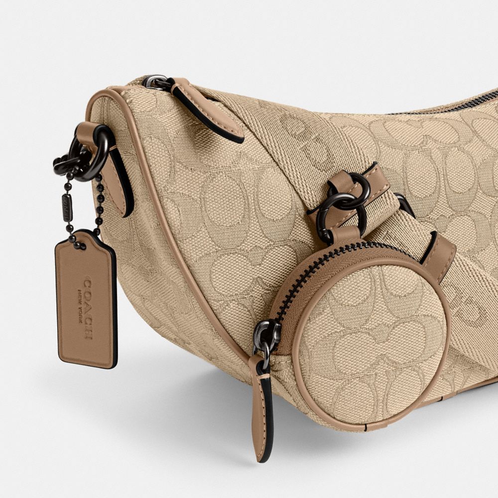 Coach Hall Soft Sling Bag In Signature Jacquard