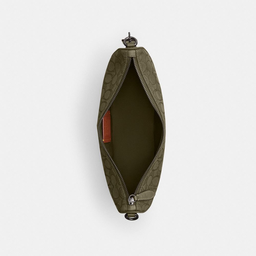 Coach Hall Soft Sling Bag In Signature Jacquard In Olive Drab