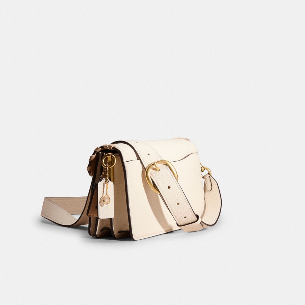 COACH®,Upcrafted Tabby Shoulder Bag 26,Shoulder Bag,Logo,Studded,Metal,Compact,Set,Day Party,White,Angle View