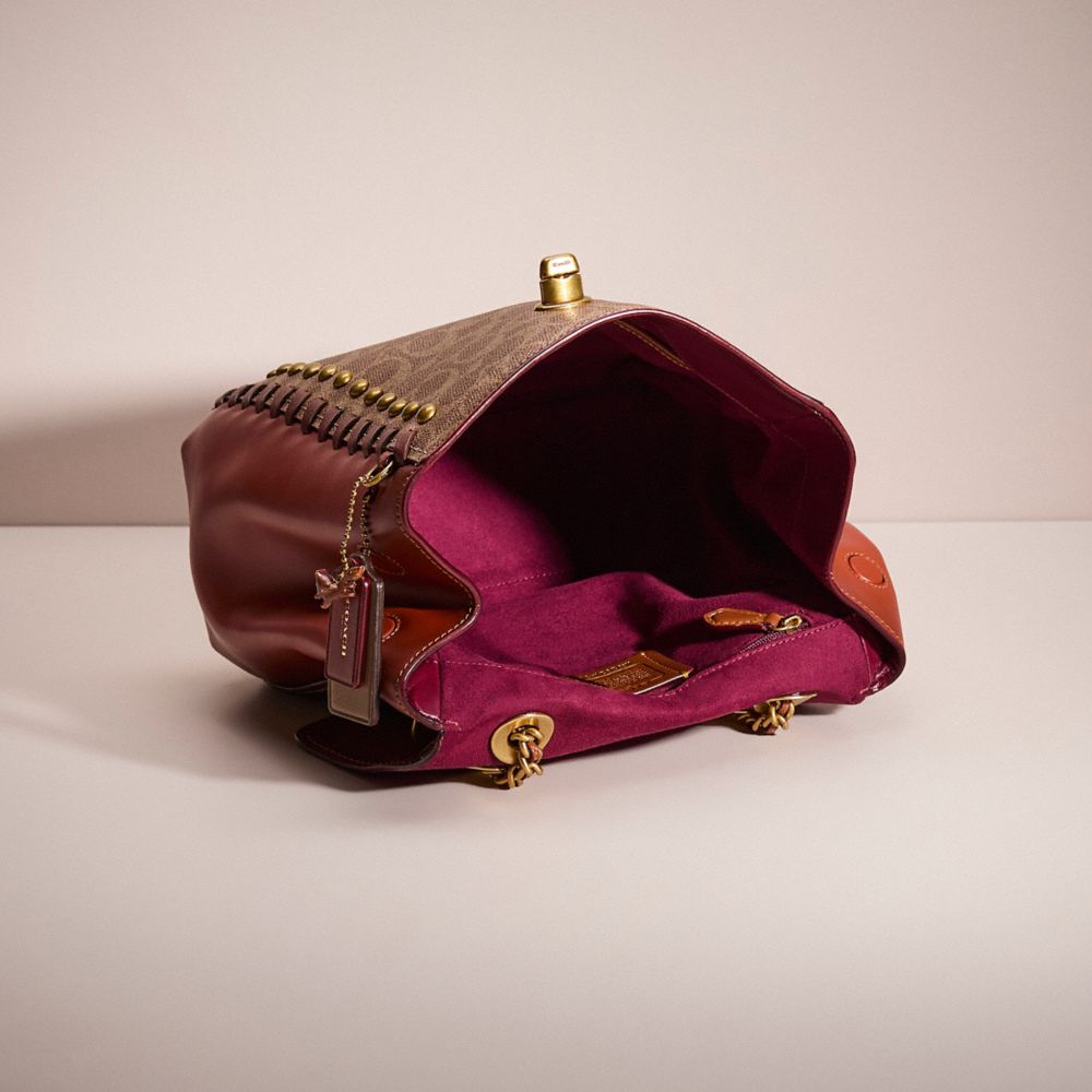 COACH®,Upcrafted Parker Convertible Backpack In Signature Canvas,Multi Color,Inside View,Top View