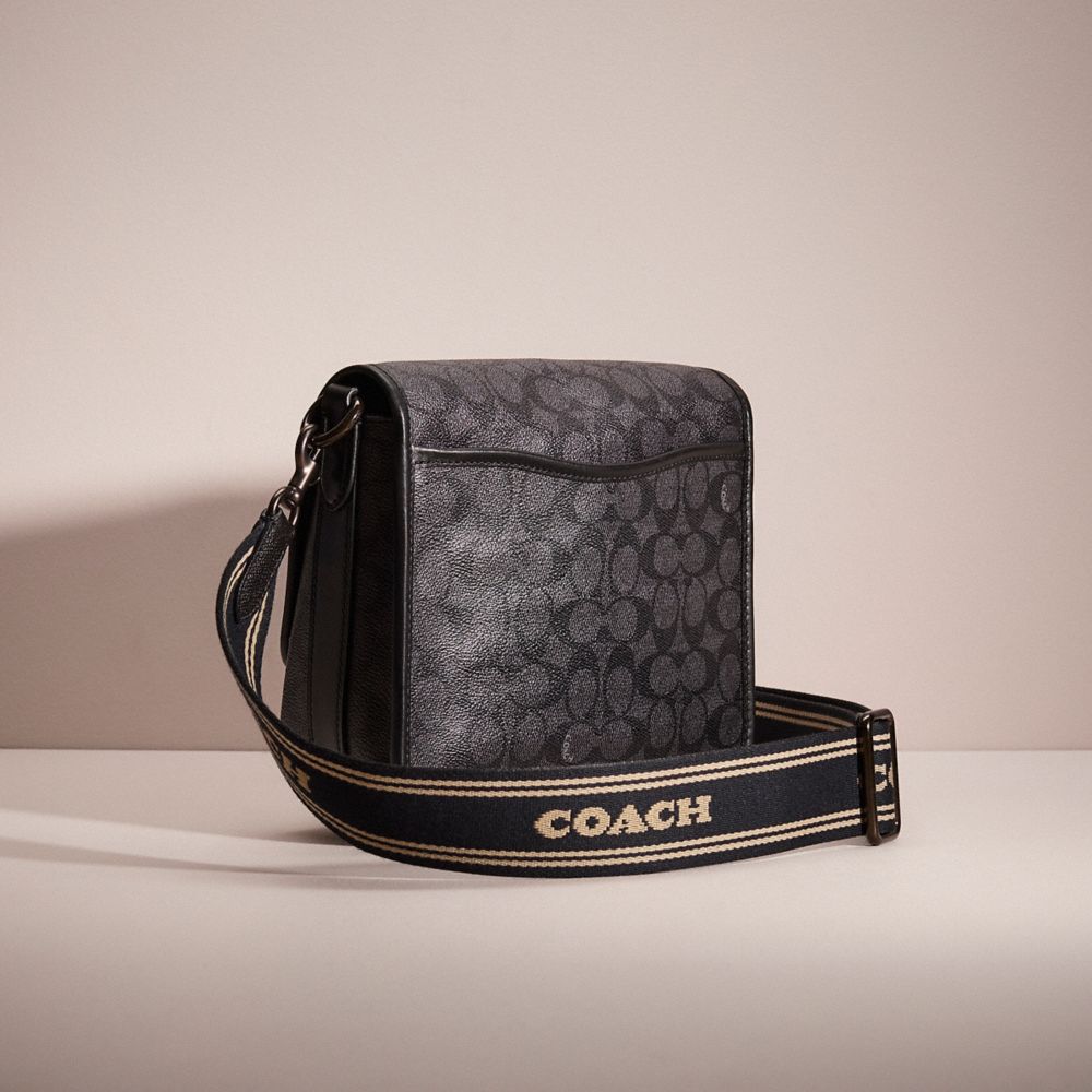 COACH®,Upcrafted Frankie Crossbody In Signature Canvas,,Angle View