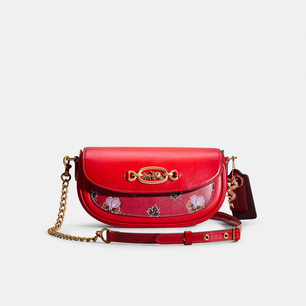 バッグ Coach Red Pony Hair Leather Shoulder Bag バッグ Coach Red Pony Hair Leather Shoulder Bag COACH Red