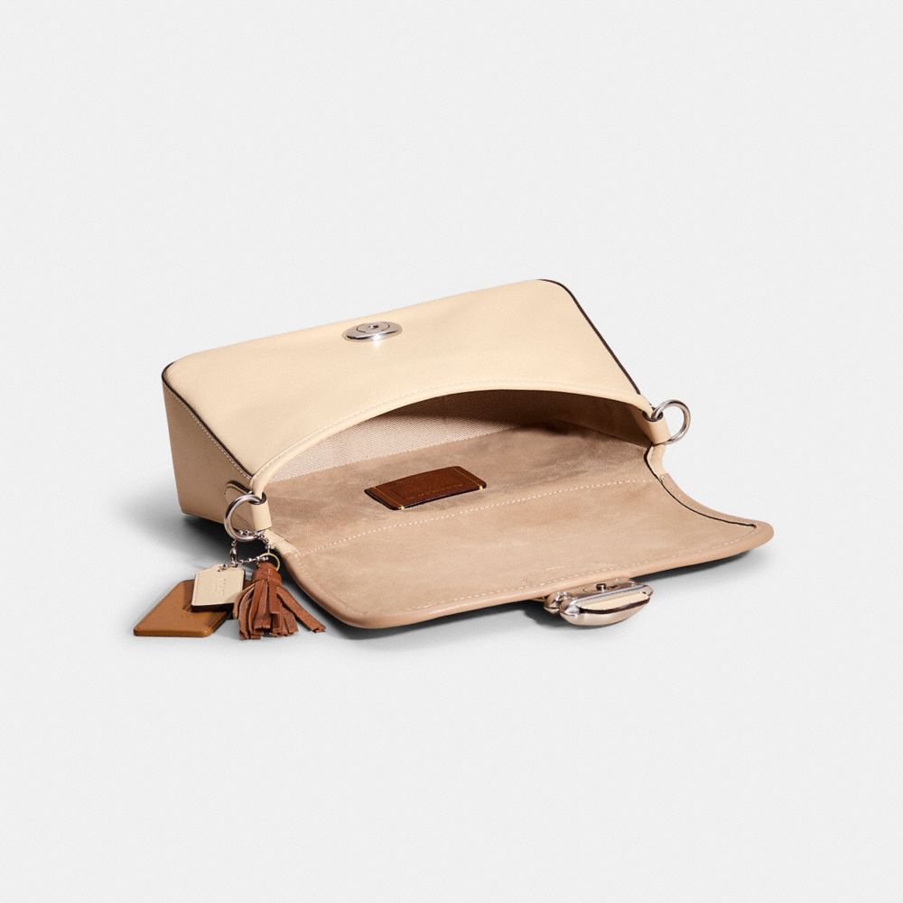 COACH®,Upcrafted Soft Tabby Shoulder Bag,Shoulder Bag,Logo,Metal,Tassel,Patchwork,Color Block,Set,Casual,Multi Color,Inside View,Top View