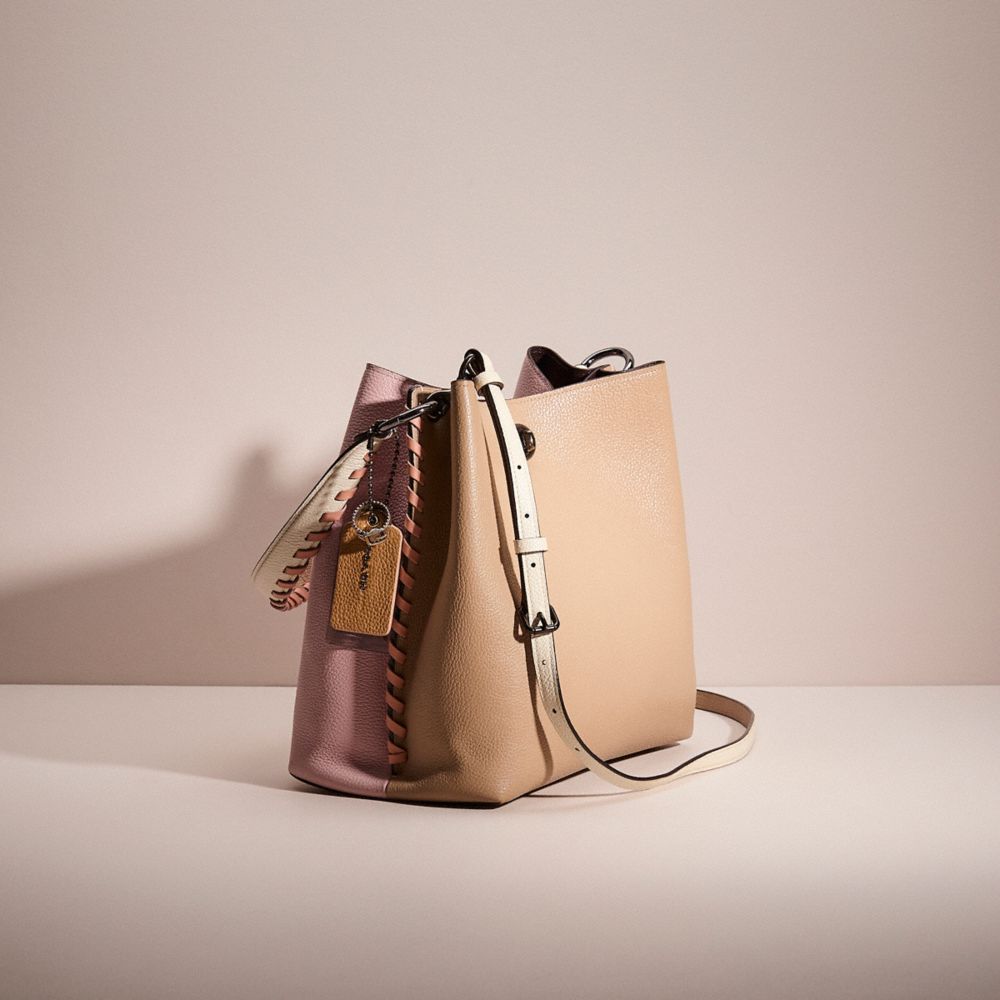 COACH®,Upcrafted Charlie Bucket Bag In Colorblock,,Angle View