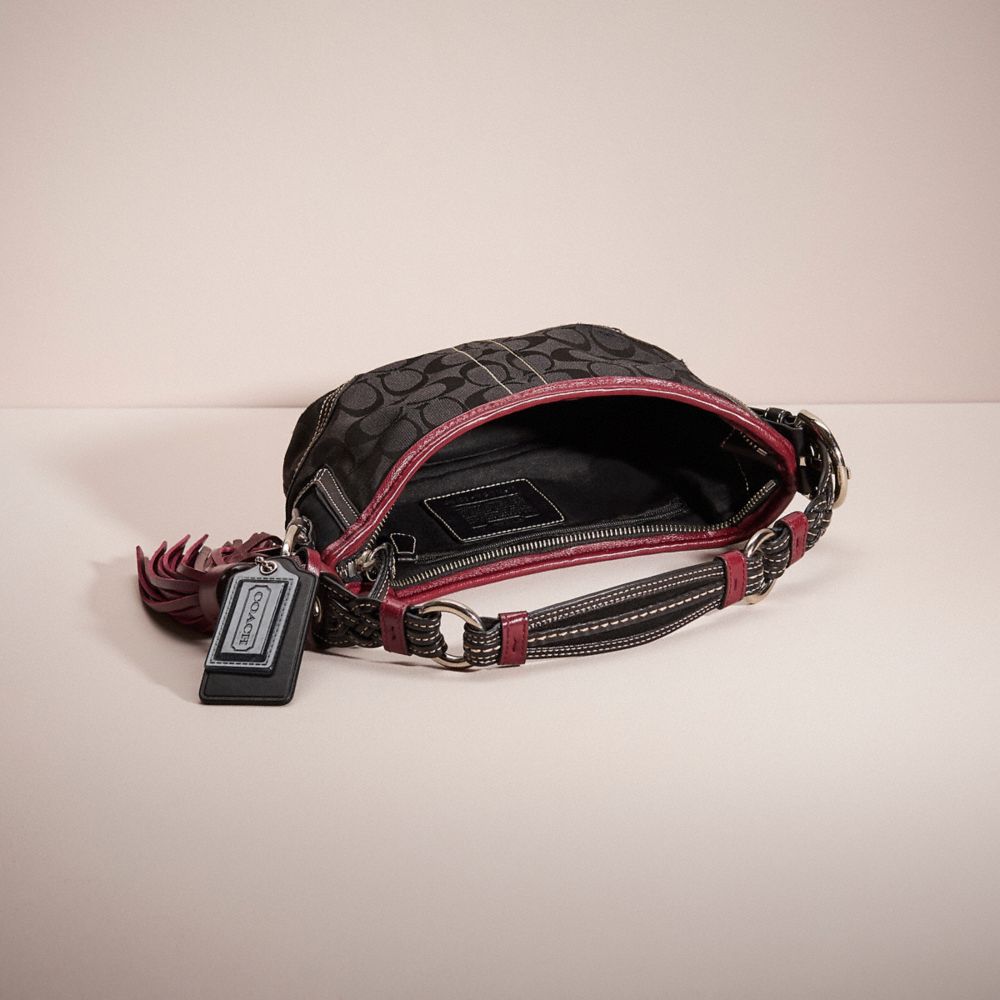 COACH®,Upcrafted Small Soho Hobo Bag In Signature Jacquard,,Inside View,Top View