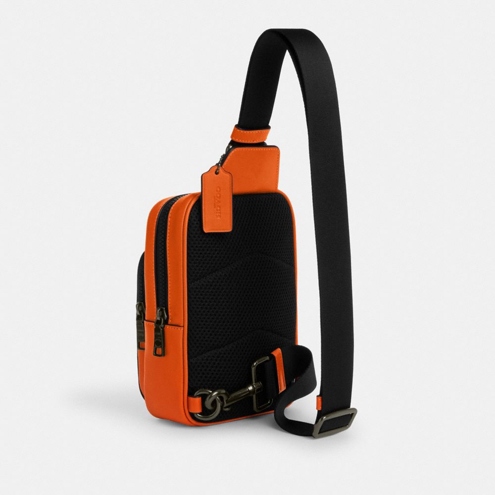 COACH®,Racer Sling Pack In Colorblock Signature Canvas,,Angle View