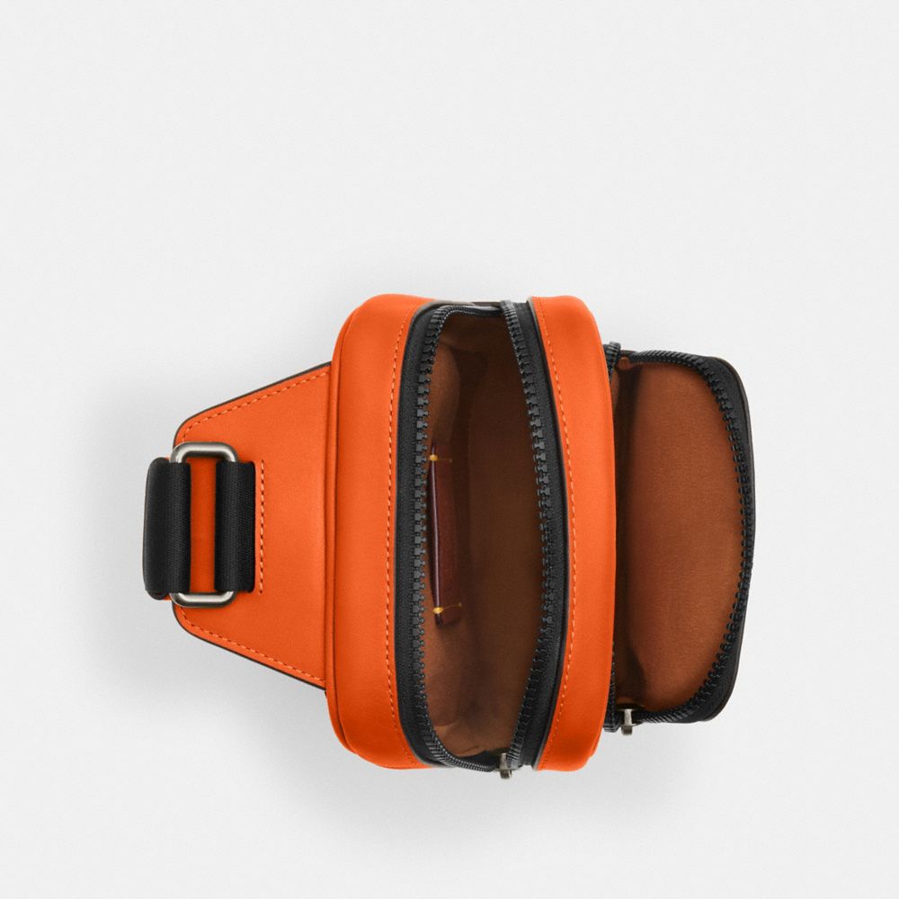 COACH®,Racer Sling Pack In Colorblock Signature Canvas,,Inside View,Top View