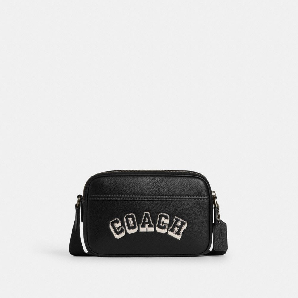 COACH®,グラハム クロスボディ バッグ・ヴァーシティ モチーフ,斜め掛け&ボディバッグ,ﾌﾞﾗｯｸ ﾁｮｰｸ