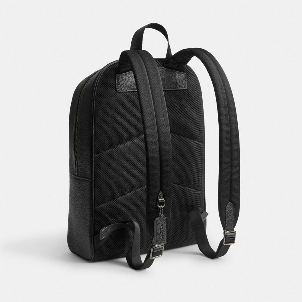 COACH®,Owen Backpack,Black,Angle View