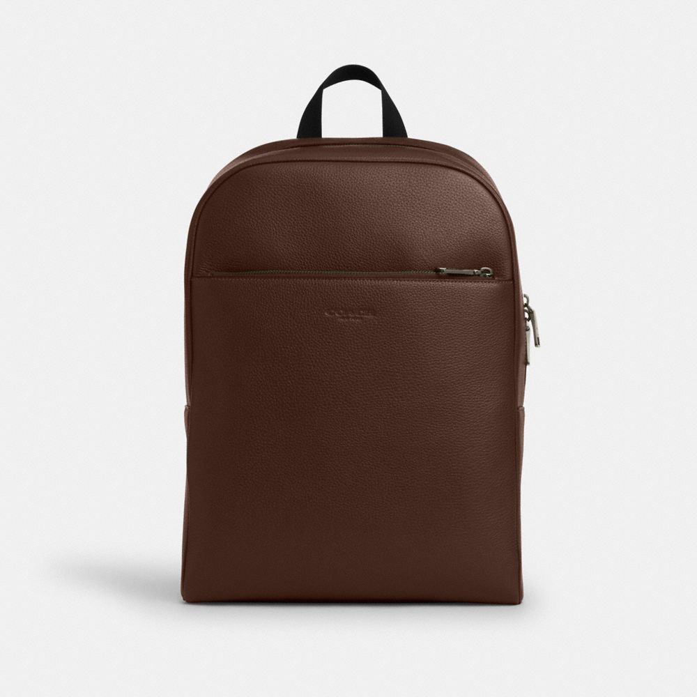 COACH®,Owen Backpack,Brown,Front View