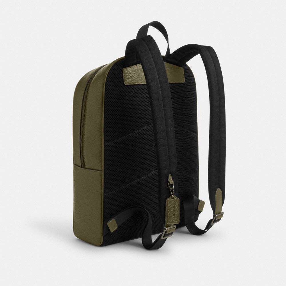 COACH®,Owen Backpack,Olive,Angle View