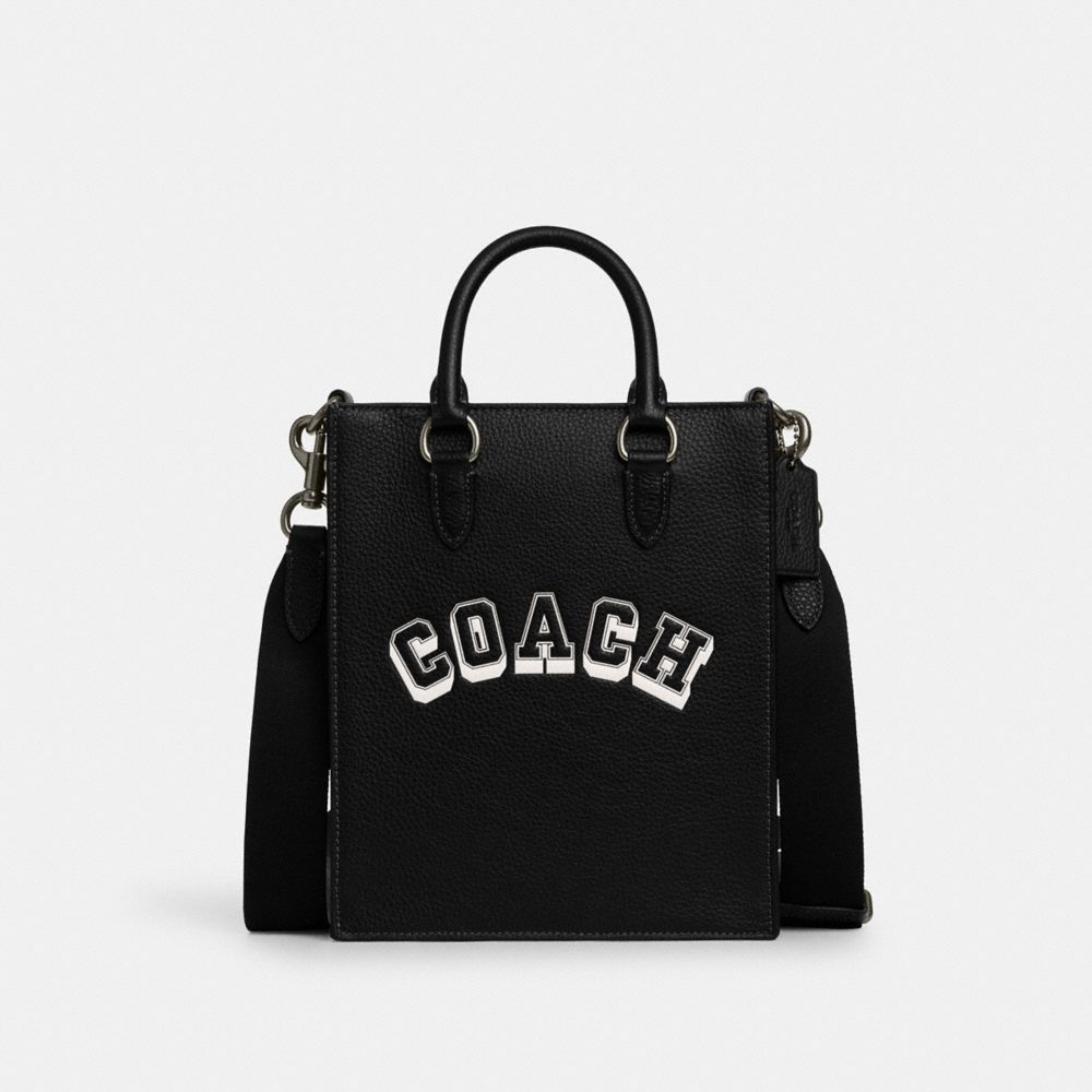 COACH®,ディラン トート バッグ・ヴァーシティ モチーフ,斜め掛け&ボディバッグ,ﾌﾞﾗｯｸ ﾁｮｰｸ