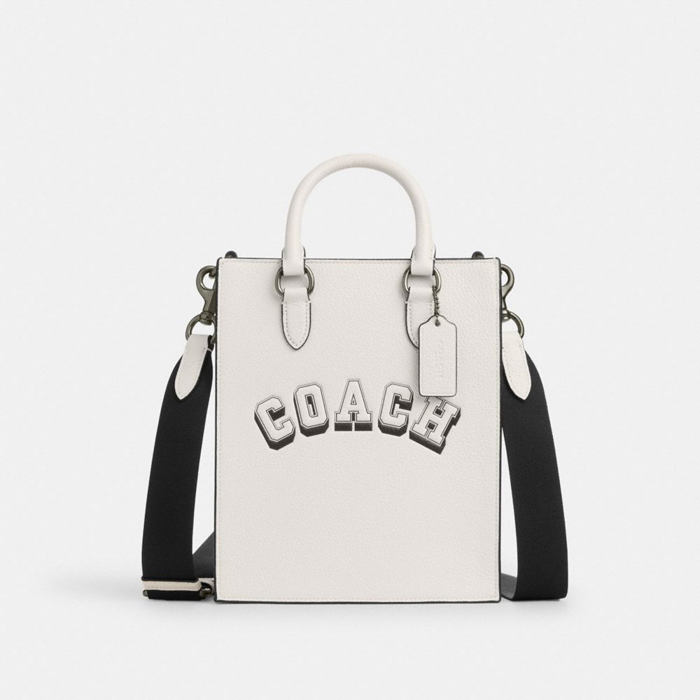 COACH®,ディラン トート バッグ・ヴァーシティ モチーフ,斜め掛け&ボディバッグ,ﾁｮｰｸ/ﾌﾞﾗｯｸ