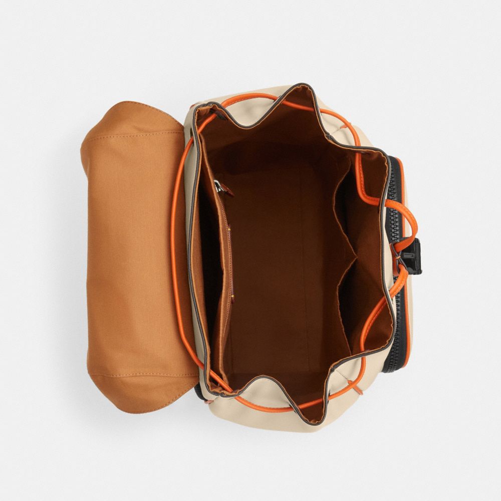 COACH®,Racer Backpack In Colorblock Signature Canvas,,Inside View,Top View