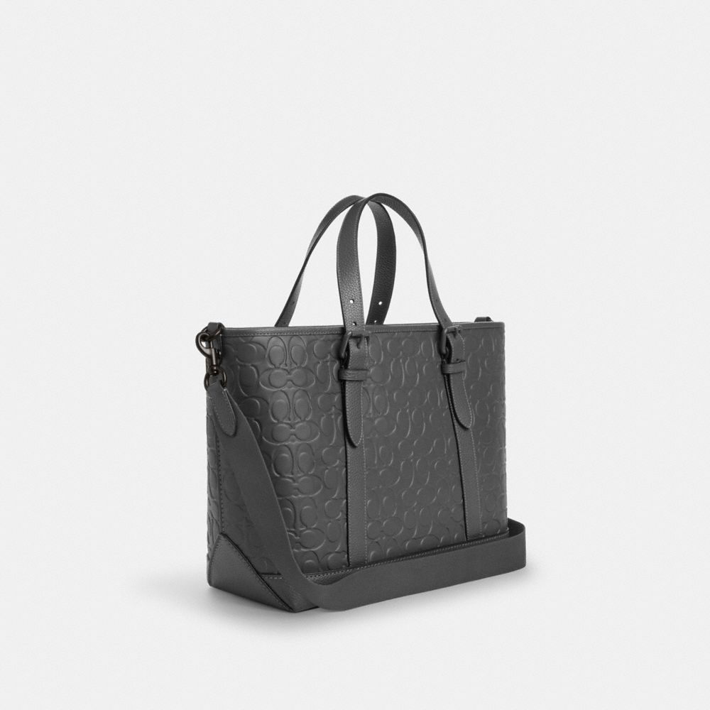 COACH®,ワーナー トート バッグ・シグネチャー レザー,トート&ビジネスバッグ,ﾁｬｺｰﾙ