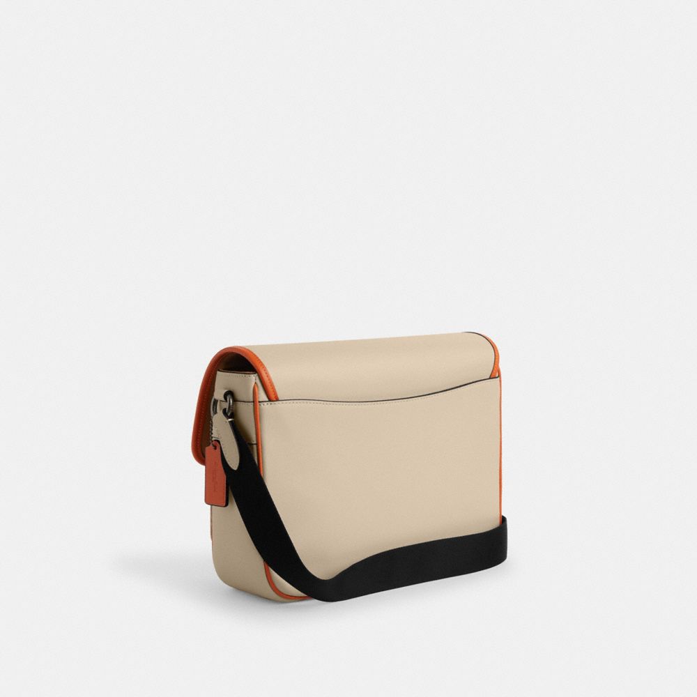 COACH®,Racer Messenger In Colorblock Signature Canvas,Multi Color,Angle View