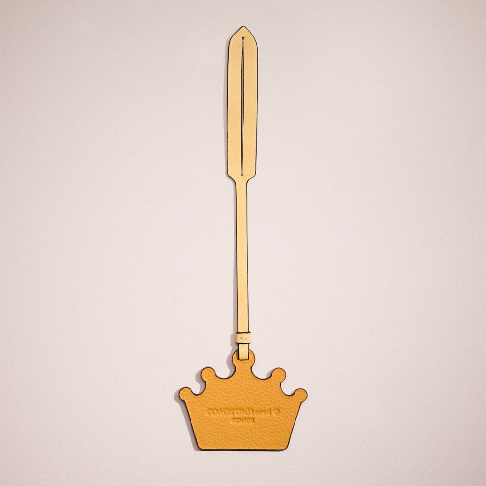 COACH®,Remade Crown Bag Charm,Crossbody,Casual,Mustard,Back View