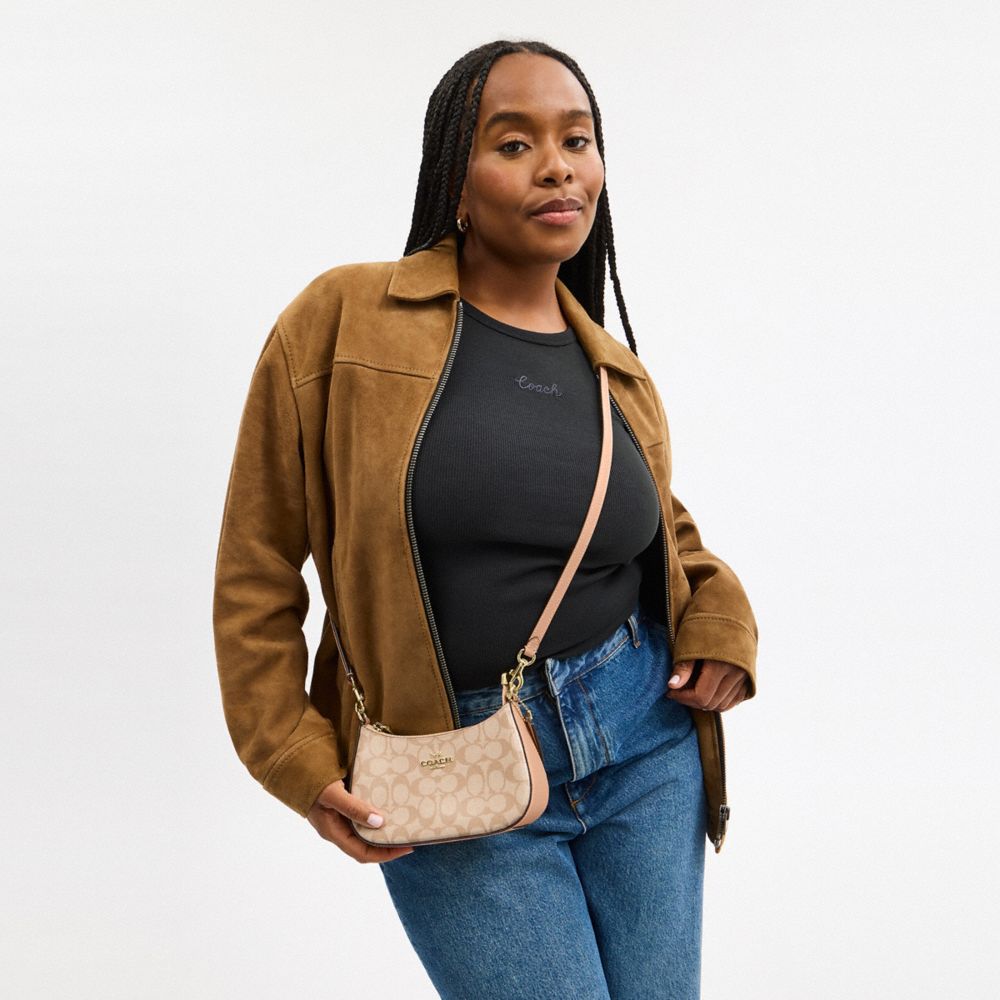 COACH®,Teri Mini Crossbody Bag In Signature Canvas,