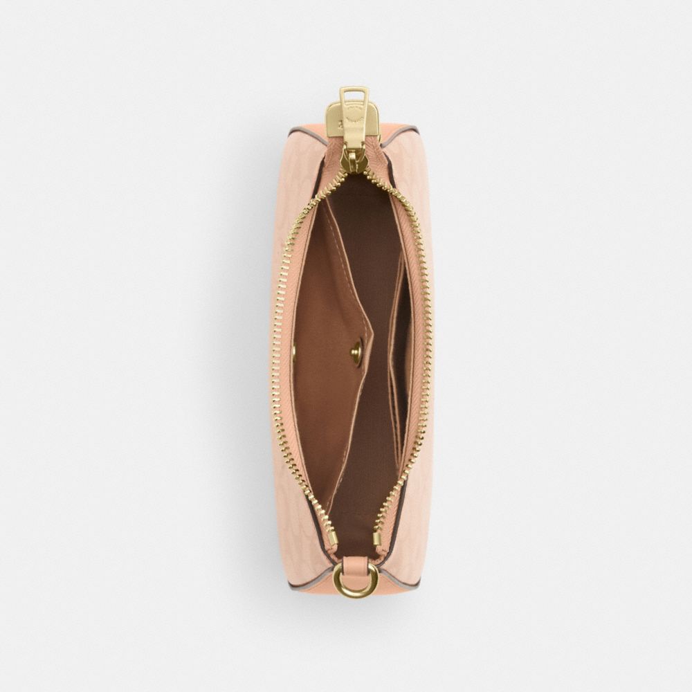 COACH®,Teri Mini Crossbody Bag In Signature Canvas,,Inside View,Top View