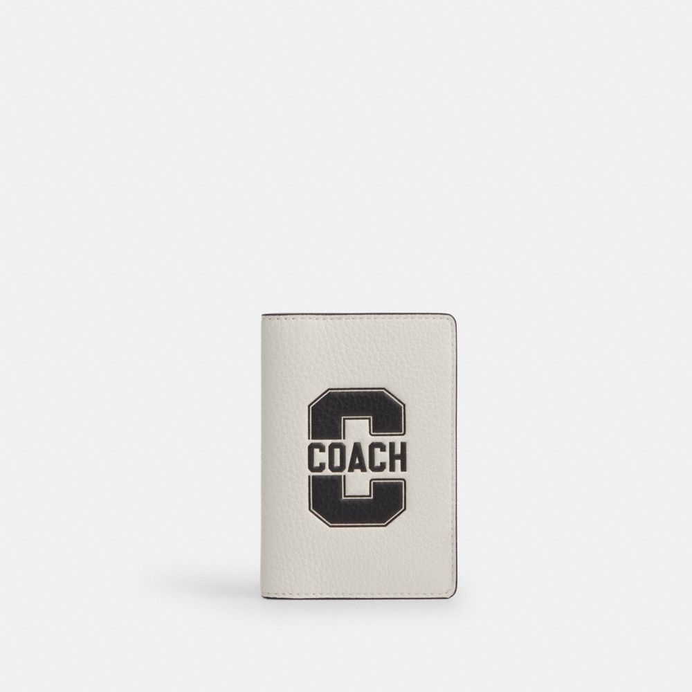 COACH®,Id Card Wallet With Varsity Motif,,Front View