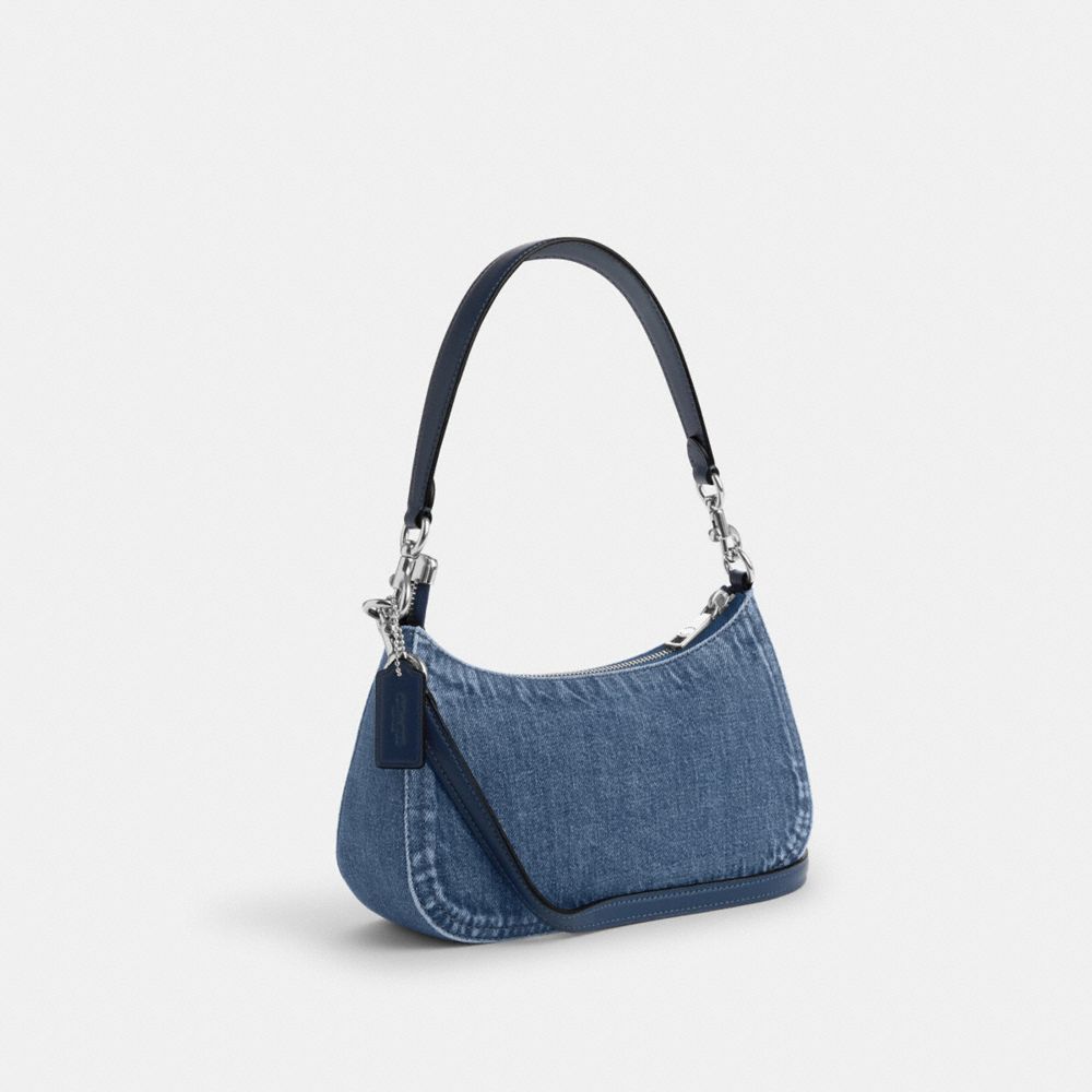 COACH®,Teri Shoulder Bag,Navy,Angle View