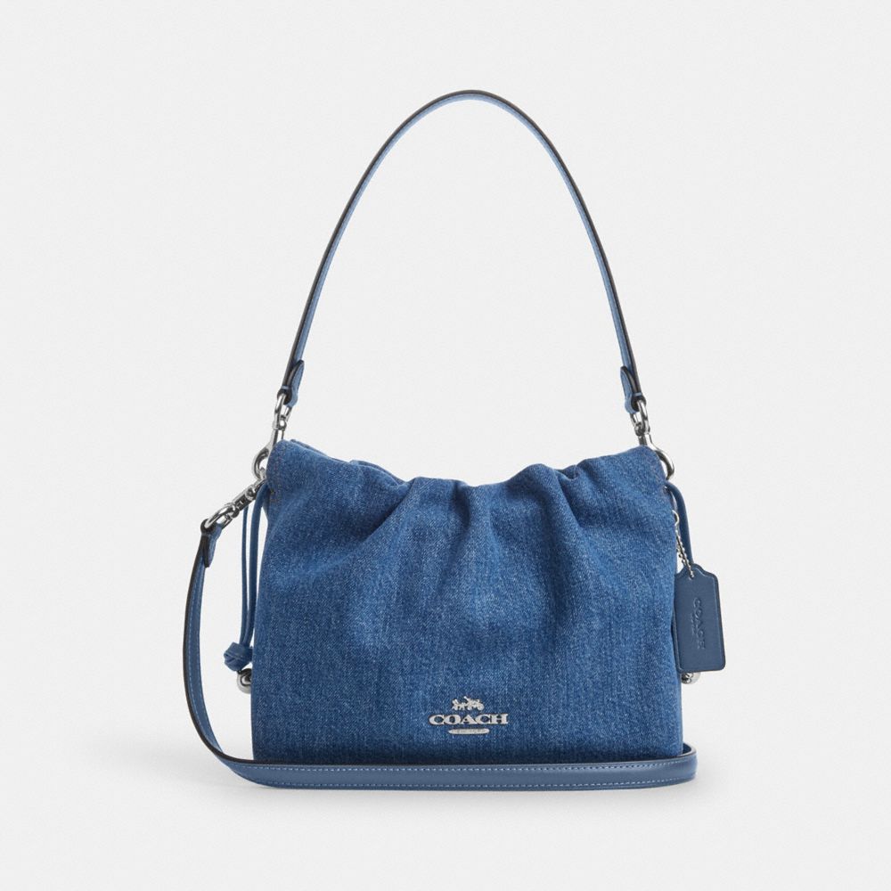 COACH®,フェイ ドローストリング バッグ,斜め掛け&ボディバッグ,ｼﾙﾊﾞｰ/ｲﾝﾃﾞｨｺﾞ