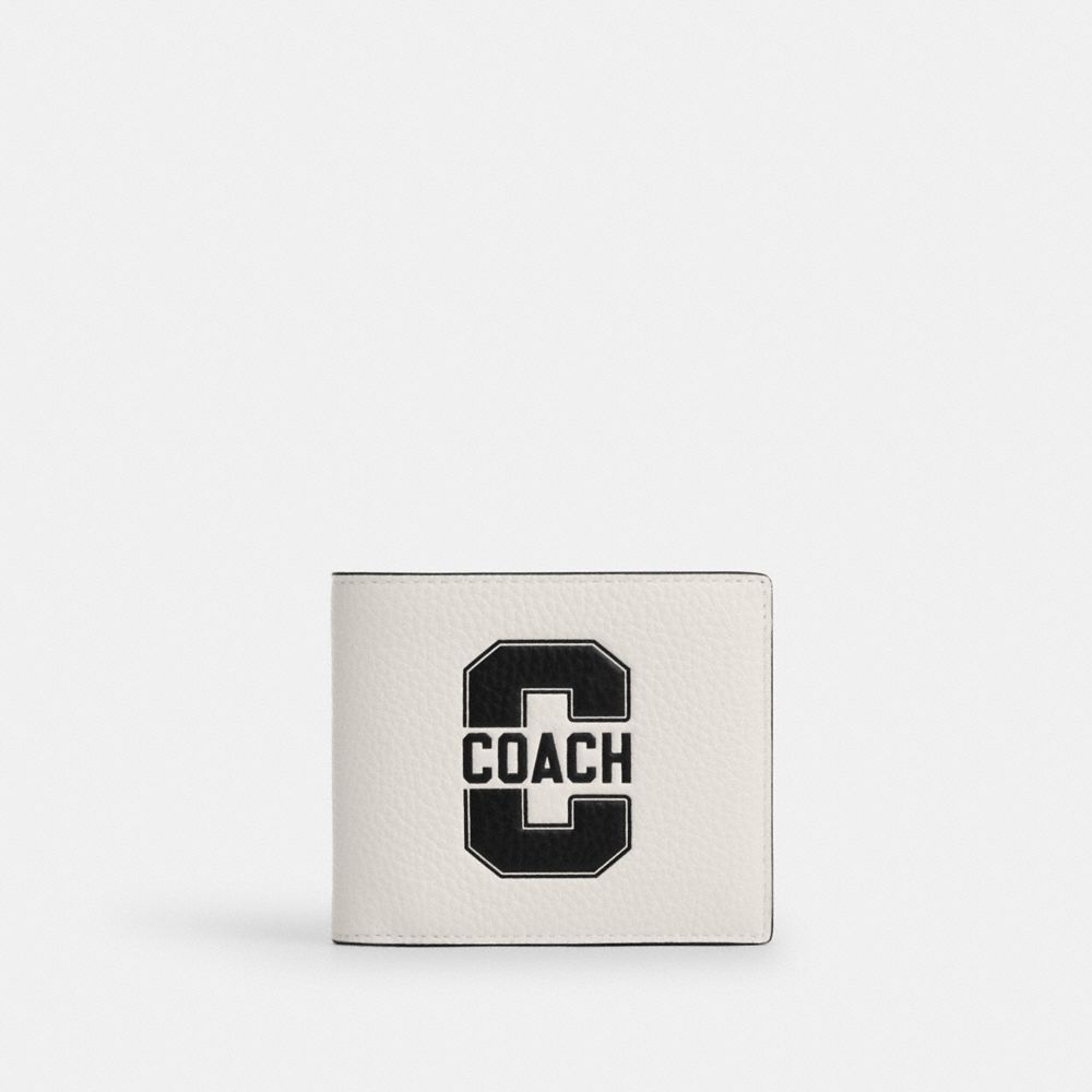 COACH®,3-IN-1 ウォレット・ヴァーシティ モチーフ,ﾁｮｰｸ/ﾌﾞﾗｯｸ