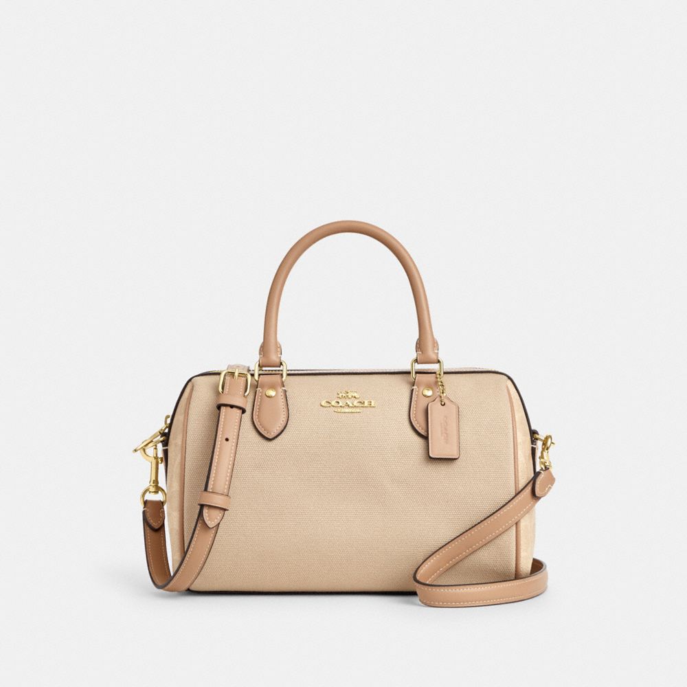 COACH®,Rowan Satchel Bag In Colorblock,,Front View