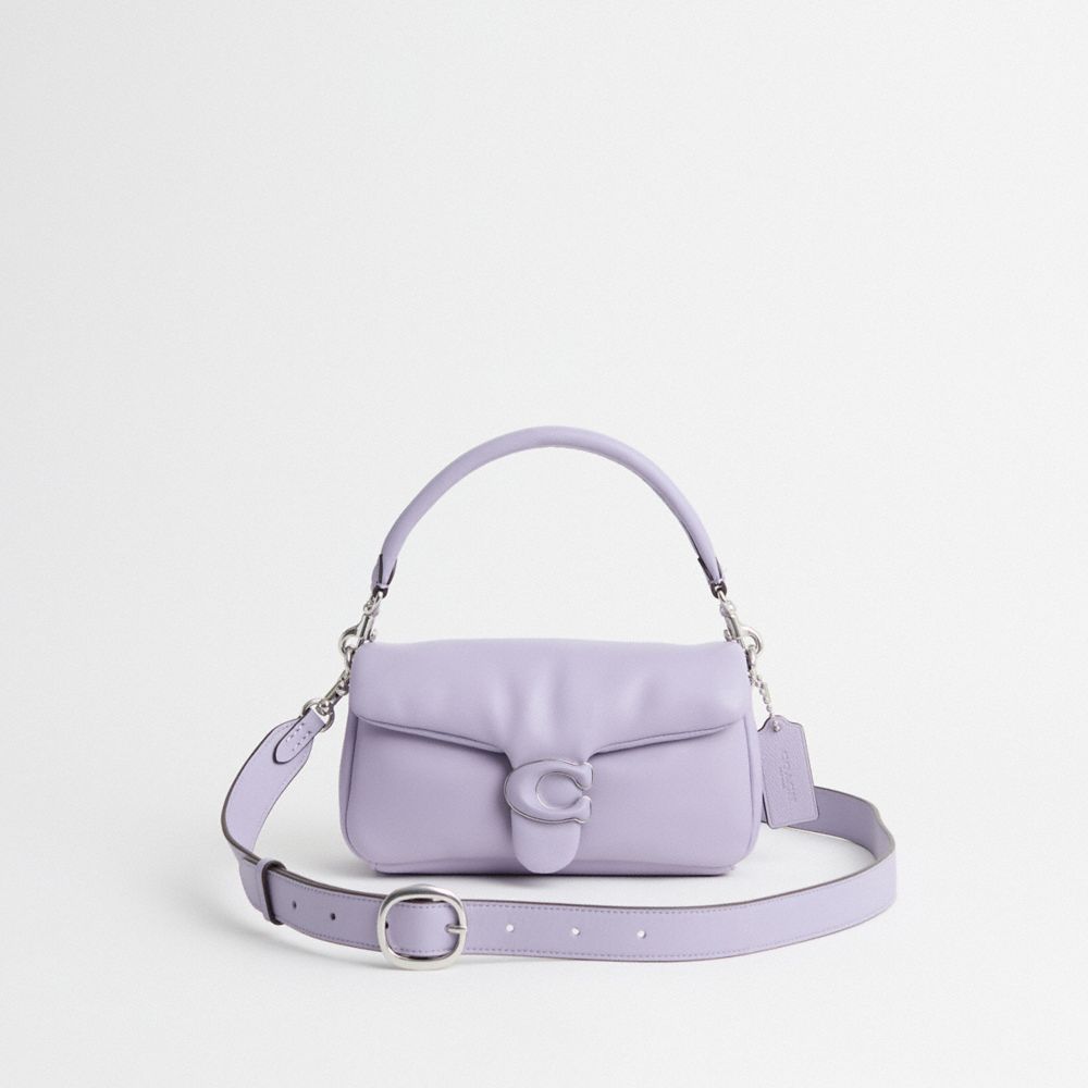 Coach Restored Pillow Tabby Shoulder Bag 20 In Silver/soft Purple