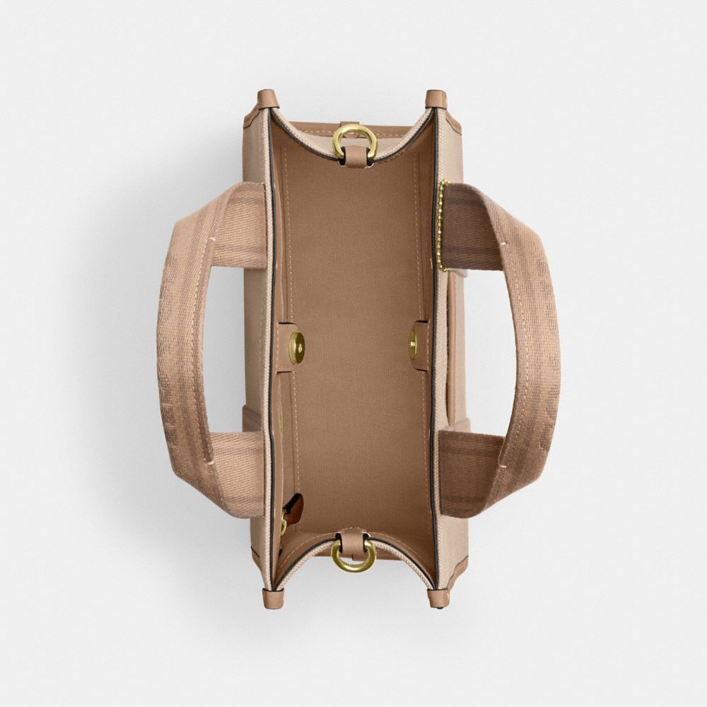 COACH®,la toile,B4/Naturel Foncé Multi,Inside View,Top View