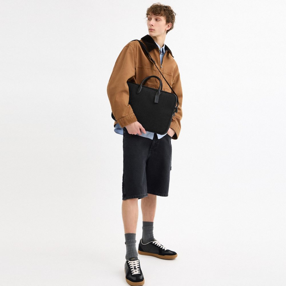 COACH THEO WORK BAG IN SIGNATURE JACQUARD 