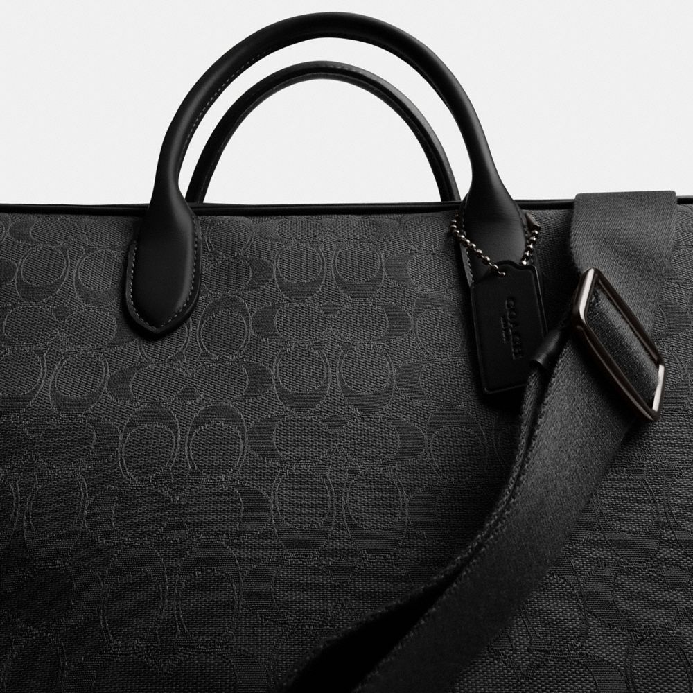COACH THEO WORK BAG IN SIGNATURE JACQUARD 