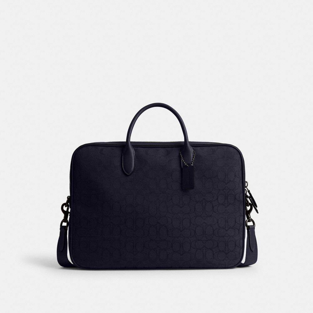 Coach Theo Arbeitstasche Aus Signature-jacquard In Blue