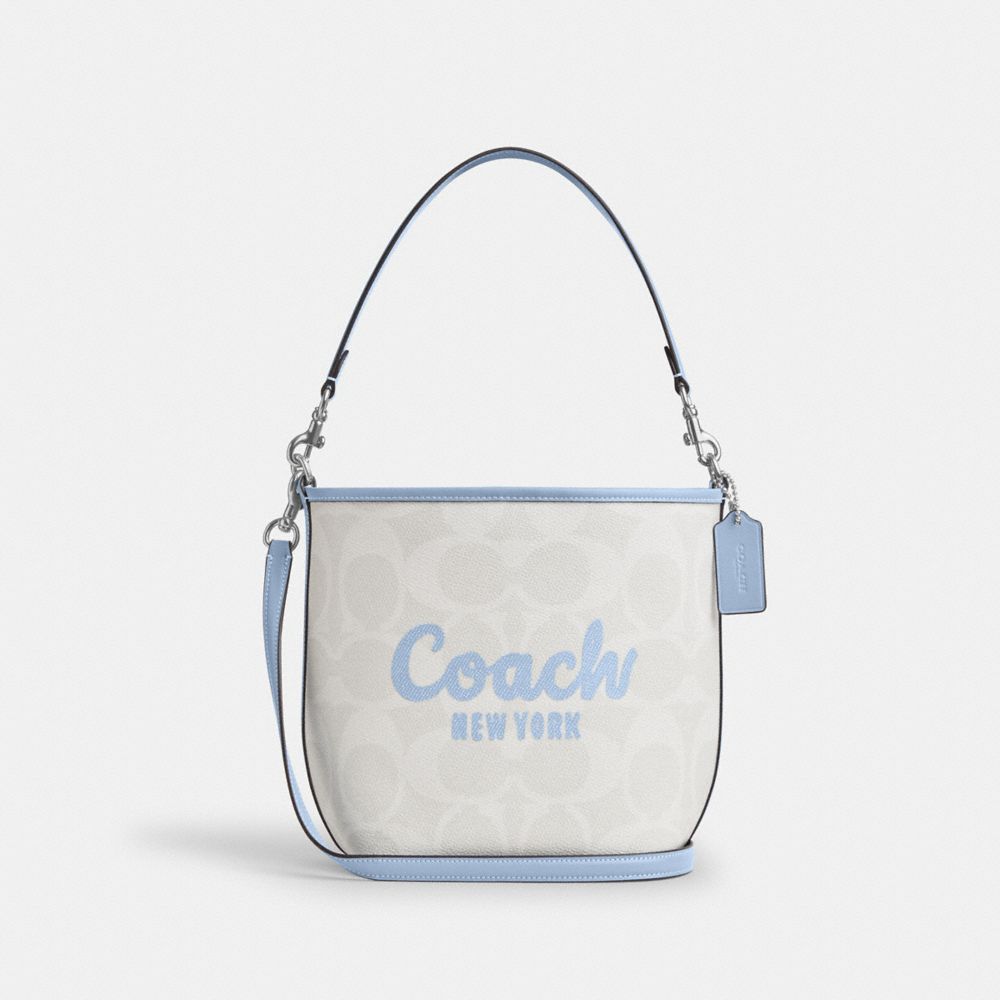 COACH®,City Bucket Bag With Coach Graphic,,Front View