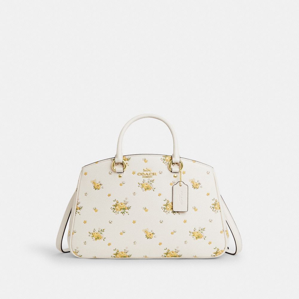 COACH®,Savannah Carryall Bag With Floral Print,,Front View