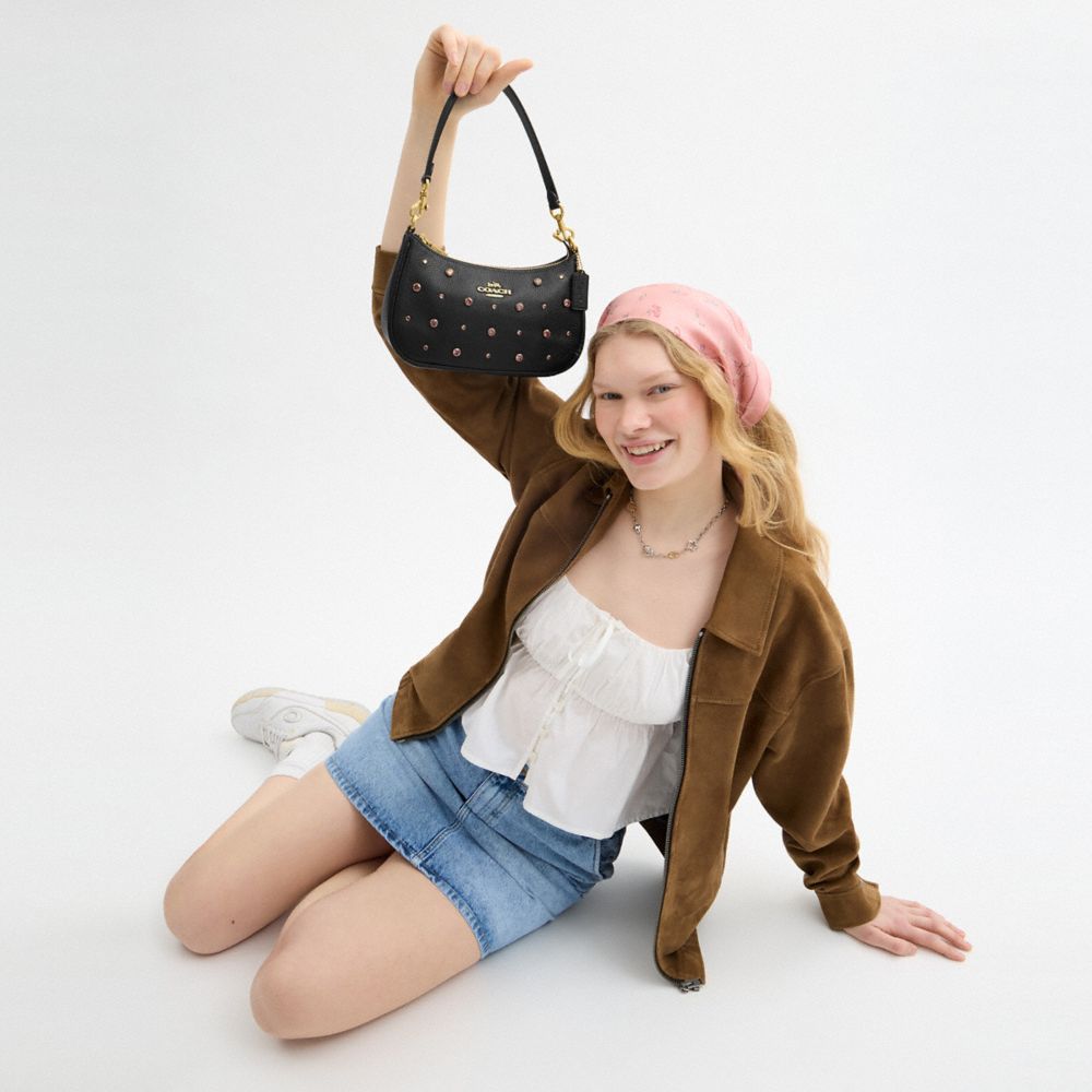 COACH®,Teri Shoulder Bag With Crystal,