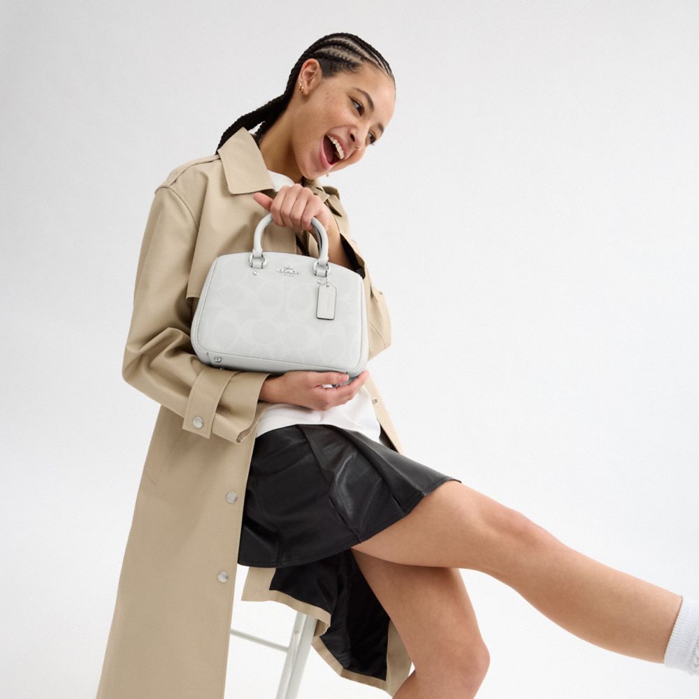 COACH®,Savannah Small Carryall Bag In Signature Canvas,,Detail View
