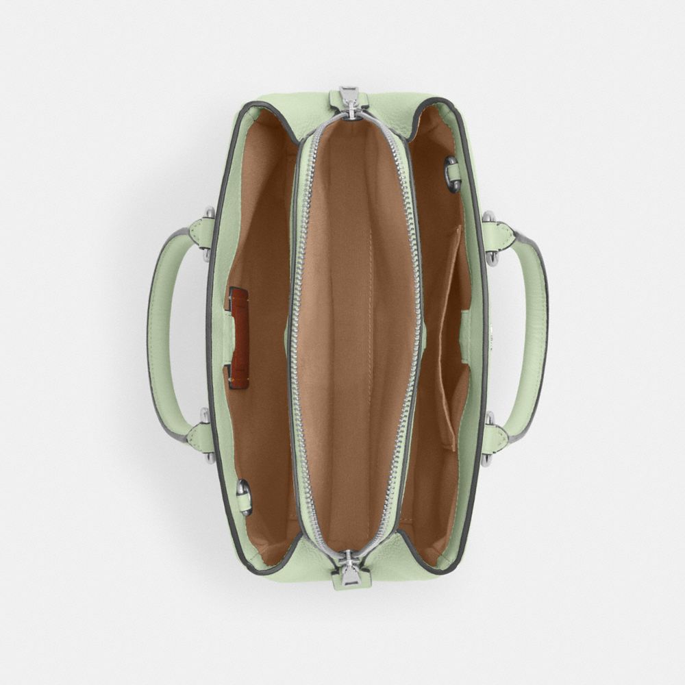 COACH®,PETIT CABAS SAVANNAH,Cuir galet,Sv/Pistache pâle,Inside View,Top View