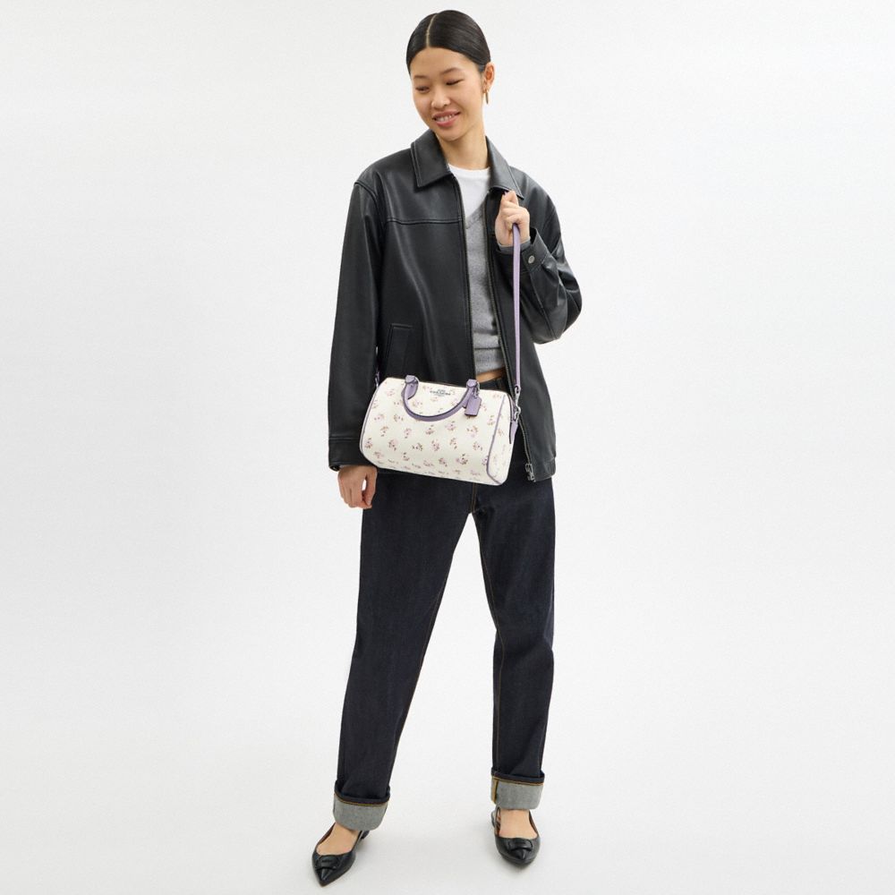 COACH®,Rowan Satchel Bag With Floral Print,