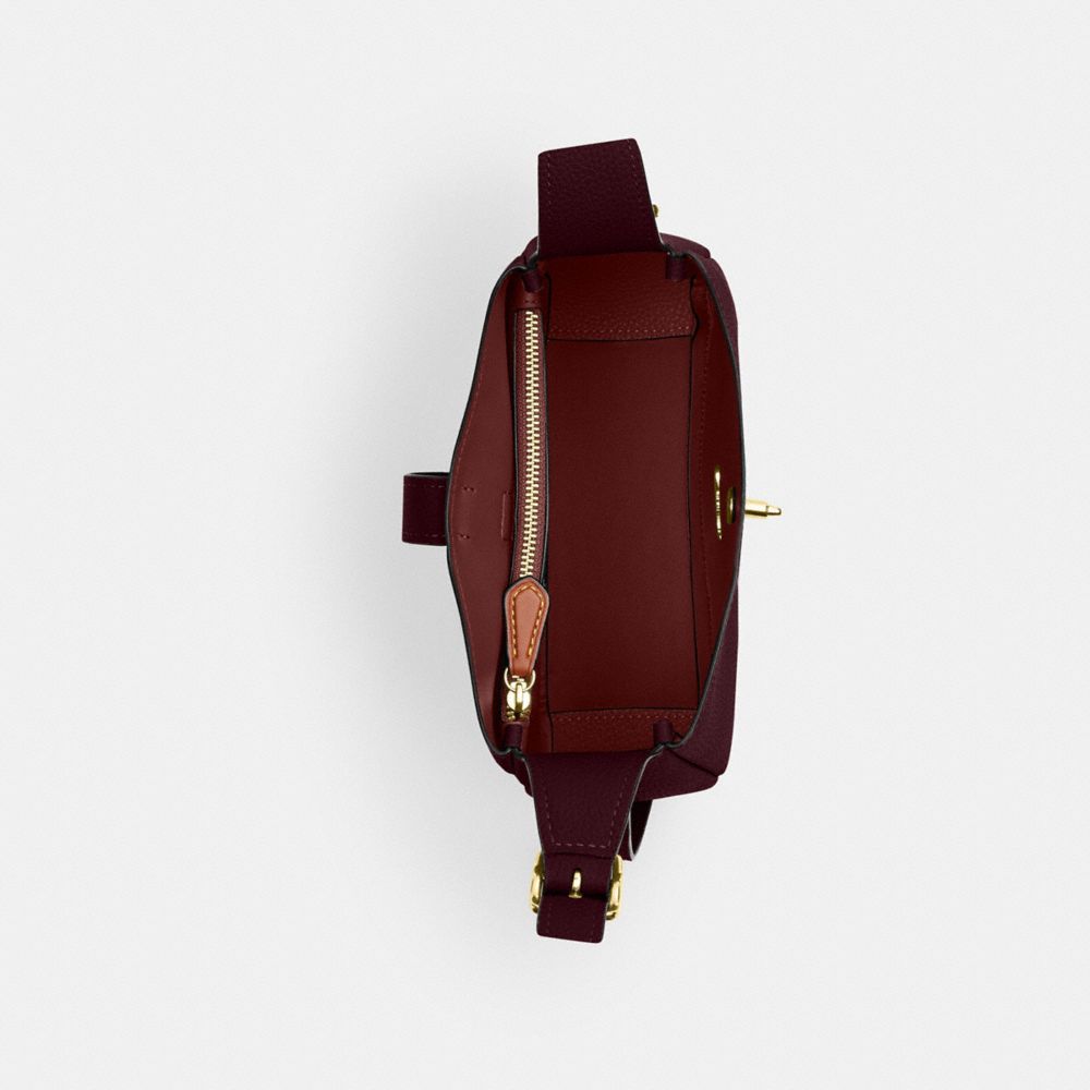 COACH®,Hadley Mini Crossbody Bag,Crossbody,Metal,Logo,Adjustable,Casual,,Inside View,Top View
