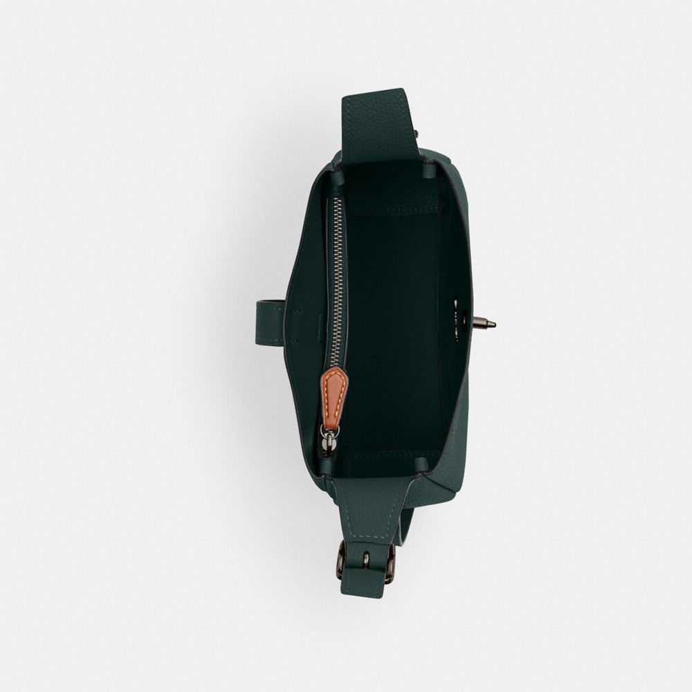 COACH®,Hadley Mini Crossbody Bag,Crossbody,Metal,Logo,Adjustable,Casual,,Inside View,Top View